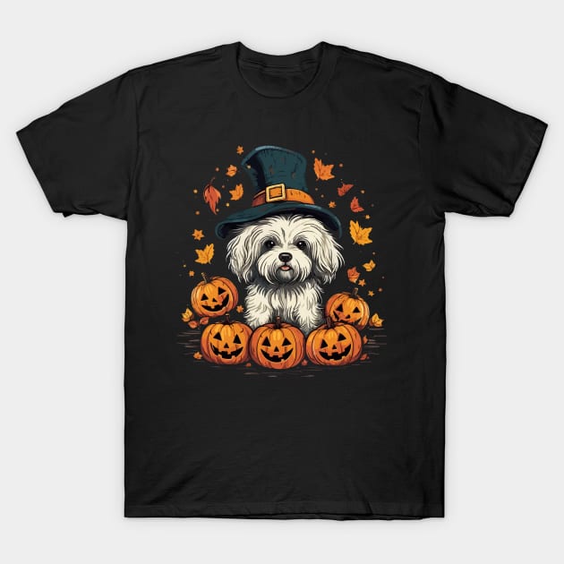 Maltese Halloween T-Shirt by JH Mart